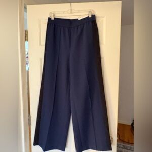 On 34th Women’s Mid Rise Side Stripe  Wide Leg Pants In Intrepid Blue.  Sz M